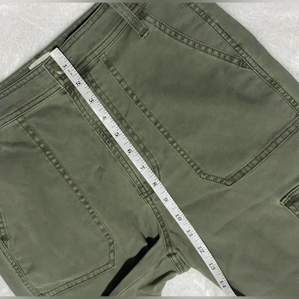 J.Crew The New Straight-Leg Cargo Pant Olive Green High Rise Twill Size 27